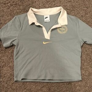 Nike Gray and Cream Women's Top